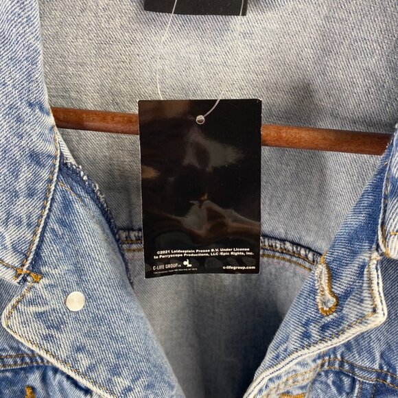 AC/DC Denim Jacket Back Tie Dye Detail - Picture 5 of 8